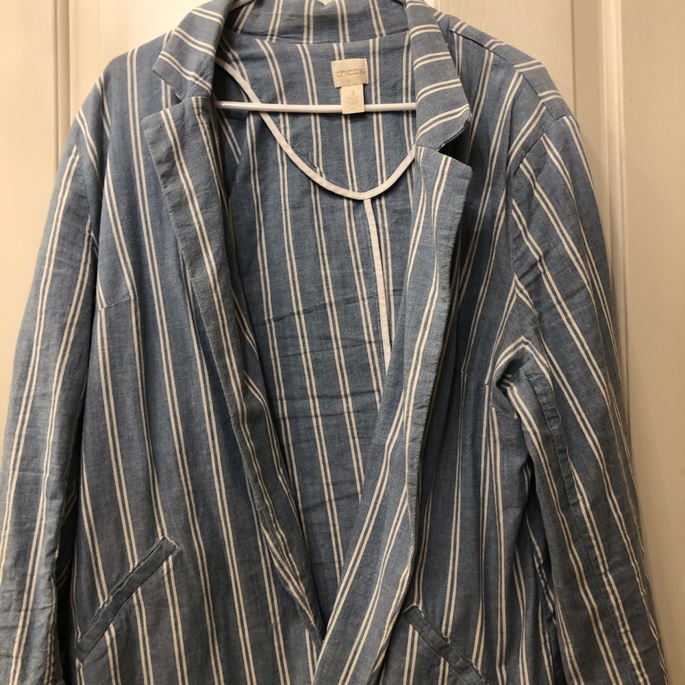 Chico’s stripped cotton jacket